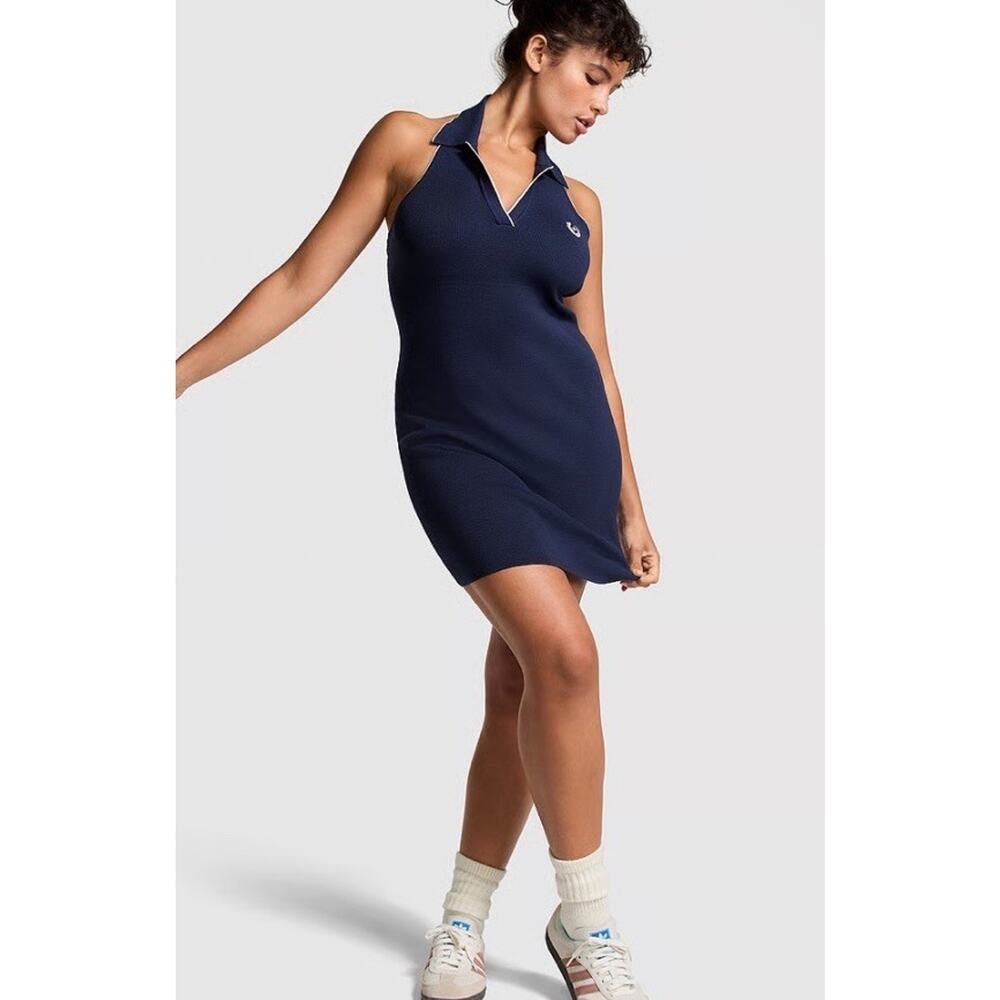 Victoria's Secret Navy Halter Polo Mini Dress